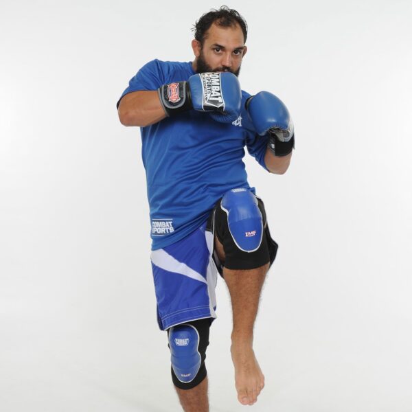 Tibial para Mma Combat sports gel shock pro style azul y negra